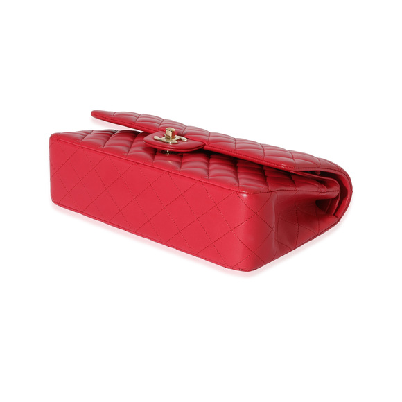 Chanel Dark Pink Lambskin Medium Flap Bag - Picture 6 of 7